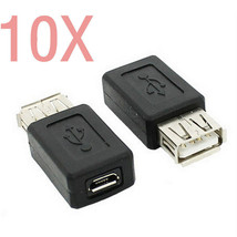 10x USB 2.0 A Female to Micro USB B 5Pin Female Data Adapter Converter C... - £7.90 GBP