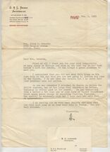 G &amp; L Beijer Malmo Sweden 1953 Letter &amp; Business Card  - $17.82
