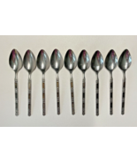 Madrid Black Accent Teaspoons Lot of 9 Oneida Community Stainless Vintag... - $19.99