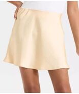 Women's Satin Mini A-Line Skirt - A New Day Cream Size 8. Zip. NWT. O/F/K/B - €16,02 EUR