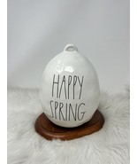 Rae Dunn HAPPY SPRING Easter White Ceramic Egg with Large Letters Season... - £24.13 GBP