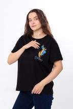 T-Shirt (women’s), Summer,  Nosi svoe 8127-001-33-Т (chornyj-voloshky) - $17.11+