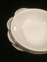  4 Noritake Colony pattern 5932 Lugged cereal bowls - Vintage 50s with platinum 