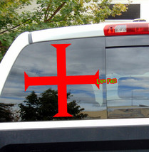 Templar Knights Cross Decal Sticker Holy Crusade Crusader Knights Templar Symbol - $4.99+