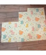 Vintage Spring Mills Fabric 80s Baby Animals Lamb Bear Bunny Nursery yellow - $278.59 MXN