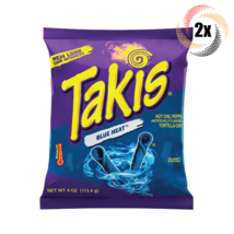 2x Bags Takis Blue Heat Hot Chili Pepper Tortilla Chips | 4oz | Fast Shi... - £10.69 GBP