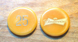 (1) Vintage $25. Budweiser Poker Chip - Bow Tie Chip - $11.95