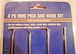 Hook And Pick Set Removal Tool O Rings 4pc Mini Set Rubber Ergonomic Handles NEW - £12.68 GBP