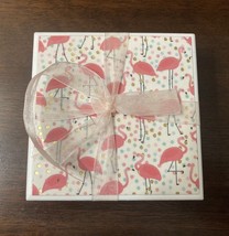 Flamingo Coasters Ceramic With Cork Bottom NWOT - £13.43 GBP