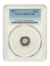 1871 3CS PCGS PR67CAM - $13,943.75
