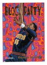 1995-96 NBA Hoops Block Party Dikembe Mutombo #4 Insert Denver Nuggets Hawks NBA - $1.75