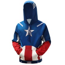 Marvel Captain America Hoodies 3D Printing Sweatshirt - £35.87 GBP