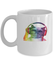 Coffee Mug Funny rainbow music cat  - £11.94 GBP