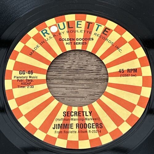 Primary image for Jimmie Rodgers "Oh Oh I'm Falling In Love Again & Secretly" 45 RPM 7" Vinyl VG+