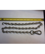 VINTAGE  BRONZE chrome plated boarding safety chain with snap hooks 35&quot; - £57.55 GBP