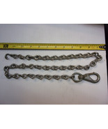 VINTAGE  BRONZE chrome plated boarding safety chain with snap hooks 35&quot; - $73.26