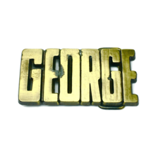 Belt Buckle George Name Cut Spelled Out 3.4&quot; X 1.7&quot; Vintage - £18.87 GBP