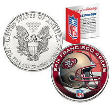 SAN FRANCISCO 49ERS 1 Oz American Silver Eagle $1 US Coin Colorized NFL ... - $84.11