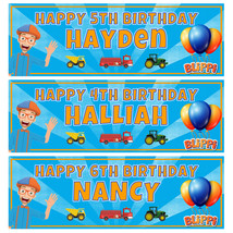 BLIPPI Personalised Birthday Banner - Blippi Birthday Party Banner - Bli... - $5.02
