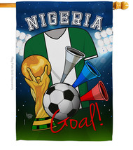 World Cup Nigeria Soccer House Flag 28 X40 Double-Sided Banner - £29.08 GBP