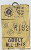Fairfield Snow Bowl Flagstaff Arizona Adult All Lifts 1980's Ski Lift Ti... - $47.52