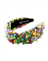 Brianna Cannon floral headband with painted beads in Multi - size One Size - $50.49