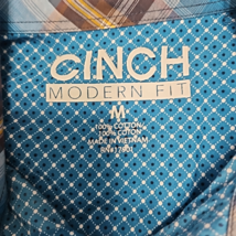 Cinch Mens Teal Long Sleeve Western Show Shirt Size Medium Pre-Loved+ image 3