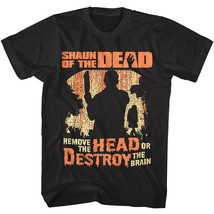Shaun of the Dead Destroy the Brain Men&#39;s T Shirt Remove Head Decapitated Zombie - £19.94 GBP+