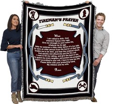 Fire Department - Fireman&#39;S Prayer Blanket - Gift Tapestry Throw Woven From - £62.14 GBP