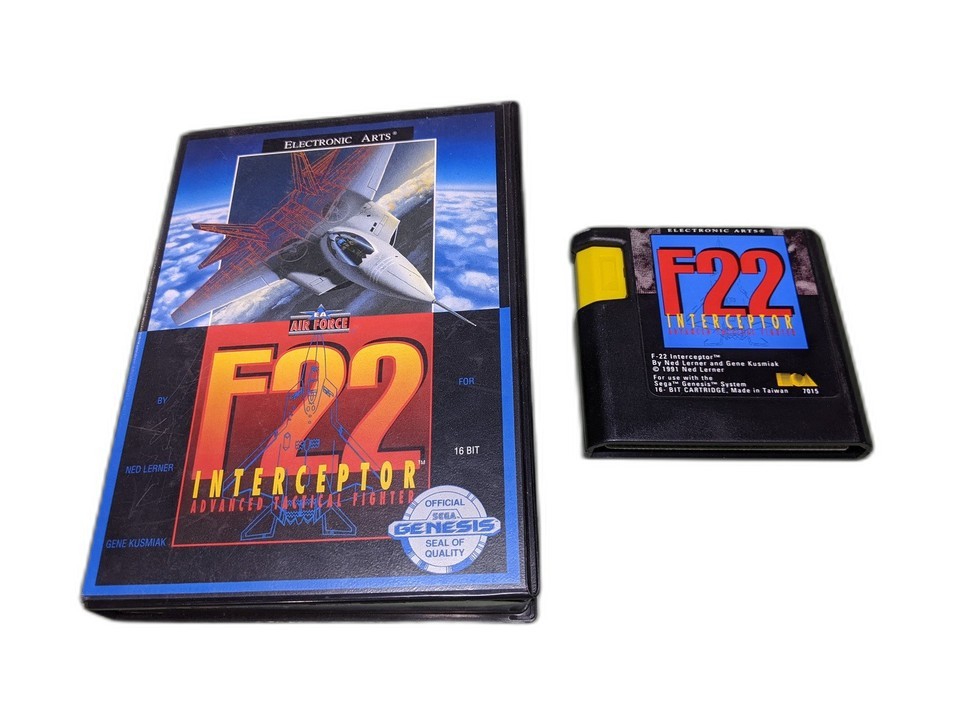 F-22 Interceptor Sega Genesis Cartridge and Case - $5.70