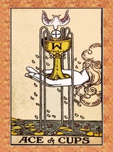 Decoration Poster from Vintage Tarot Card.Ace of Cups.Mystical wall Decor.11426 - £13.39 GBP+