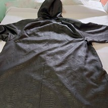 Sue Brett Women's Black Button Removable Hoodie Jacket Chest Sz 58" Made In USA image 12