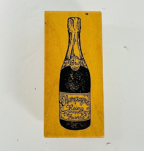 PSX Champagne Bottle Celebrate Reims France Rubber Stamp F2786 - £7.98 GBP