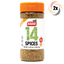 2x Shakers Badia 14 Spices All Purpose Seasoning | 4.25oz | Gluten &amp; Salt Free! - £13.22 GBP