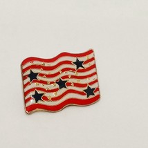 American Flag Stars and Stripes  Pin Brooch 1&quot; Enamel Red White Blue - £11.78 GBP