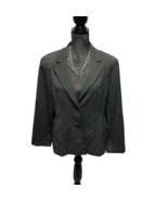 Rafaella Blazer Womens Size 14 Black Gray Lined Pockets Suit Jacket Career - £15.55 GBP