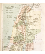 1920 Map Canaan Tribes Divisions Boundary Bible Page Christian Collectib... - $34.03 CAD