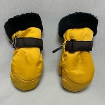 Yellow Black Mittens Kids Warm Winter Heavy Duty Ski Snow Gloves Thinsulate - £17.01 GBP