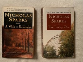 2 Nicholas Sparks Novels The Lucky One &amp; A Walk To Remember Good Used Books - £4.74 GBP