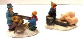 Lemax Set of 3 Cutting Wood &amp; Feeding the Pigs Village Accessory Set - €8,59 EUR