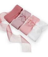 Lyrow 4 Rolls Crinkle Chiffon Ribbon 1.5in 22yd Light Pink Handmade Tulle - €7,91 EUR