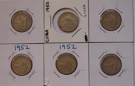 6x 1952 20 Centavos 900 Silver World Caribbean Coins - Nice group! - £44.10 GBP