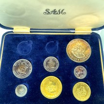 1961 South Africa 7 Coin Proof Set Excellent Toning w/ Original Blue Case - $1,411.25 MXN