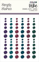 Color Vibe Enamel Dots Embellishments 72/Pkg-Darks CV13469 - £12.01 GBP