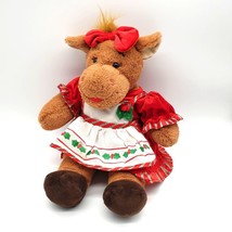 Build A Bear Stuffed Christmas Moose Plush Toy Sanitized Collectable Hol... - £14.73 GBP