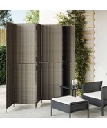  Room Divider 6 Panels Gray Poly Rattan - $369.26 CAD