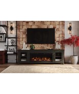 86in Electric Fireplace TV Console for 95&quot; TVs, Minimal Assembly, Clove - $25,388.83 MXN