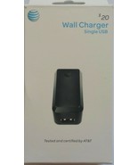 AT&amp;T 2.4A Single USB Universal Wall Charger - Black - £16.47 GBP