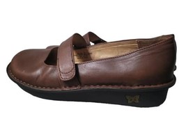 Alegria Dayna Brown Leather Mary Jane Comfort Professional Clogs Shoes 39 Sz 8.5 - £34.32 GBP