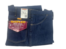 Vintage Rustler Men&#39;s Boot Jean Heavyweight Denim Pre-shrunk 48X32 NWT - £35.23 GBP